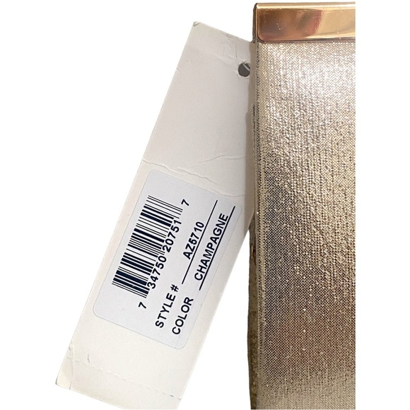 Prezzo Gold Tone Metal Rhinestone Crystal Clutch Evening Bag Purse NWT. - Picture 7 of 11